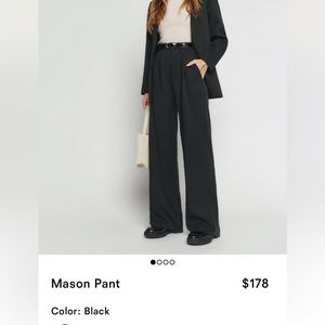 Reformation Black Mason Pant